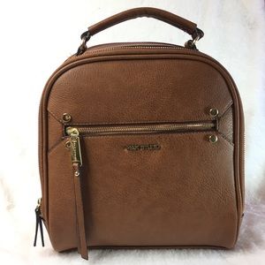 Max Studio Cognac Vegan Leather Backpack